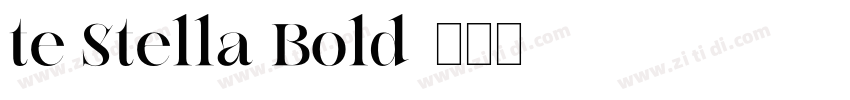 te Stella Bold字体转换